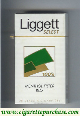 Liggett Select 100s Menthol Filter Box cigarettes hard box